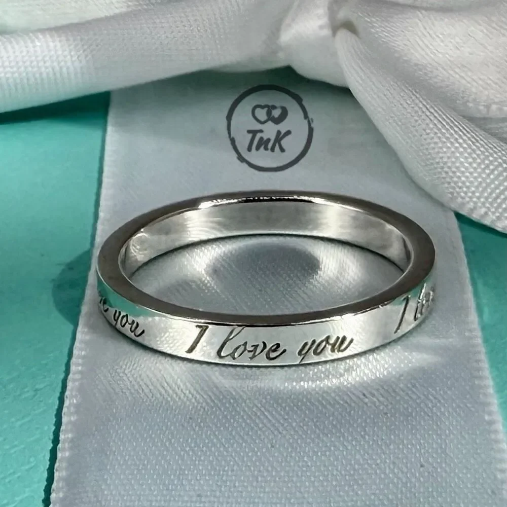 Tiffany Retired Notes "I Love You" Ring - Sterling Silver - Size 6.75 - Picture 6 of 16